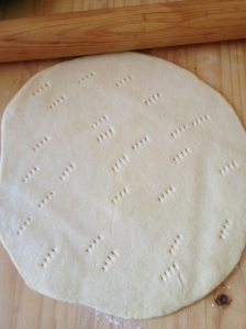 Rolled-out torta dough